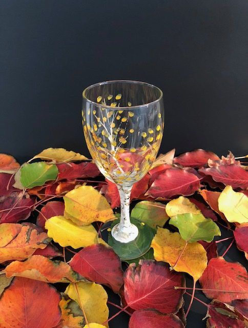 Aspen tall wine glass fall