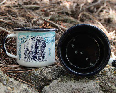 Buffalo Bison enamel mug