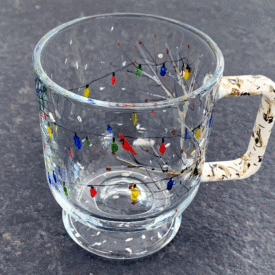 hand painted holiday mug